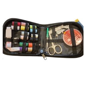 Compact Sewing Kit with Multicolor Threads